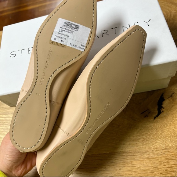 Stella McCartney vegan leather ballerina flats with anklet - Picture 3 of 6